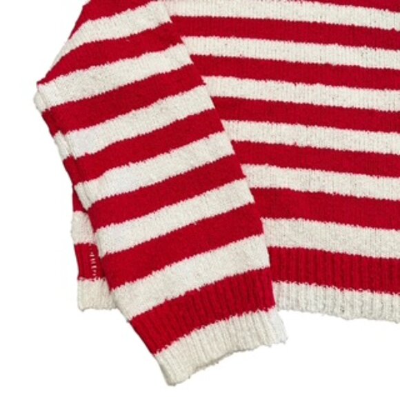 NEW Moon & Madison Flag Sweater Women’s Sz Large Cropped Long Sleeve Cotton NWT - Picture 9 of 9